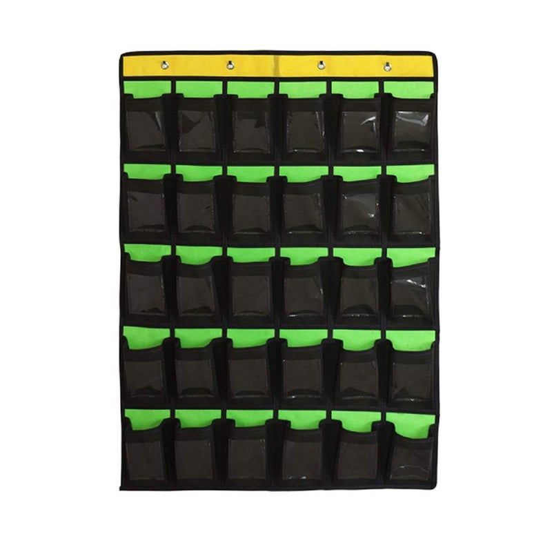 ANIZER Numbered Classroom Pocket Chart for Cell Phones Calculators Holders Hanging Wall Door Organizer (30 CLEAR POCKETS) - Image 1